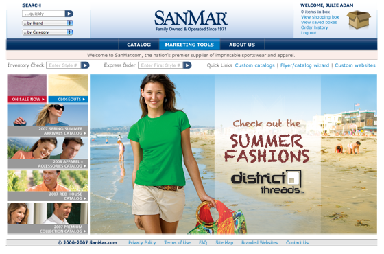 Sanmar Wholesale Clothing Website