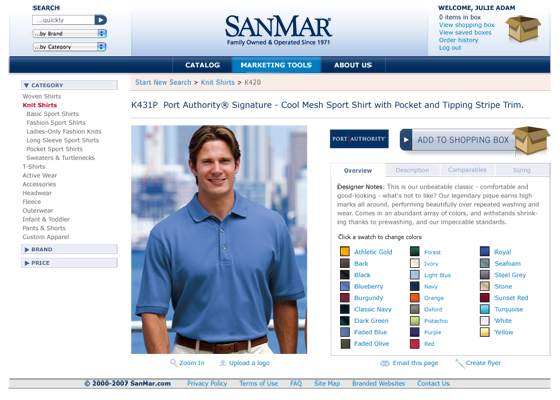 Sanmar Wholesale Clothing Website